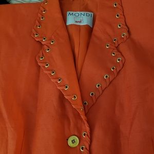MONDI Red Short Sleeve with Skirt Set
